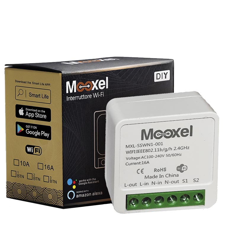 Interruttore smart switch 1 canale 16A con neutro MXL-SSWN1-001